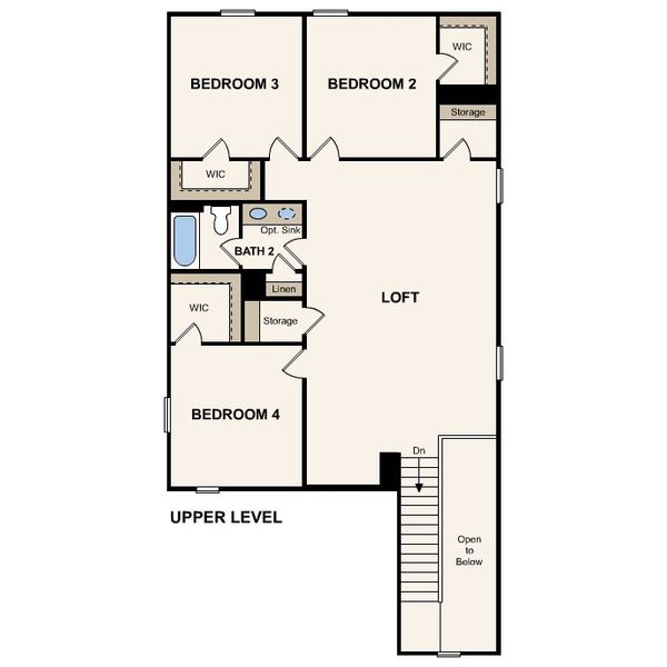 2D floor plan layout for the Graham by Century Communities in Cedar Hollow, Hickory, NC (Image 5).