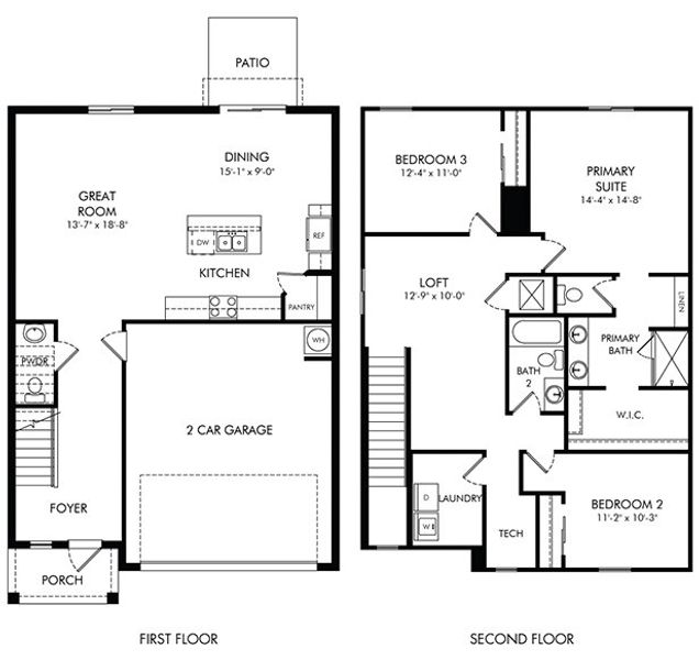 2D floor plan layout of this home in Meritage Homes at Terra Lago - Premier Series, Indiantown, FL (Image 2). 2D floor plan layout of this home in Meritage Homes at Terra Lago - Premier Series, Indiantown, FL (Image 2).