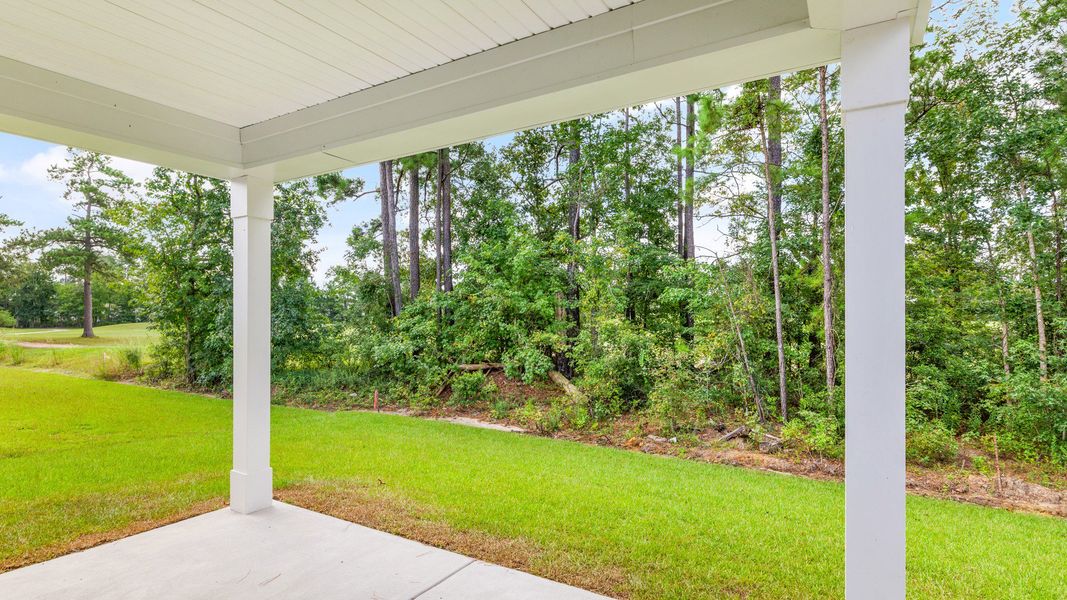 Representative exterior details of a home built from the Chelsea by DRB Homes in Bluffs at Sun Colony, Longs (Image 3).