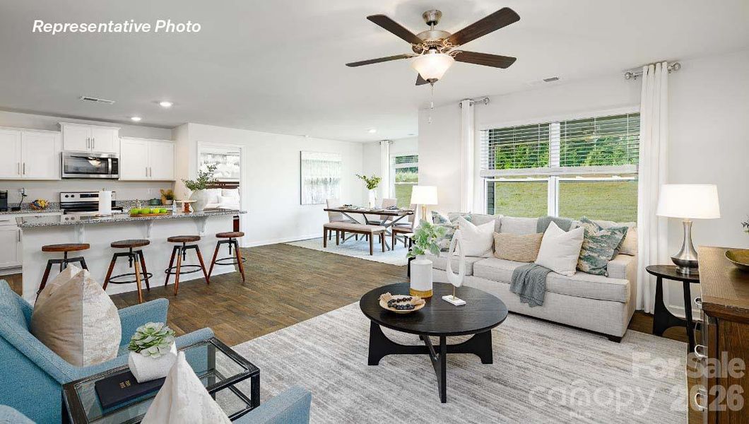 Furnished interior view inside a new home in Clark Creek Landing, Lincolnton (Image 9).