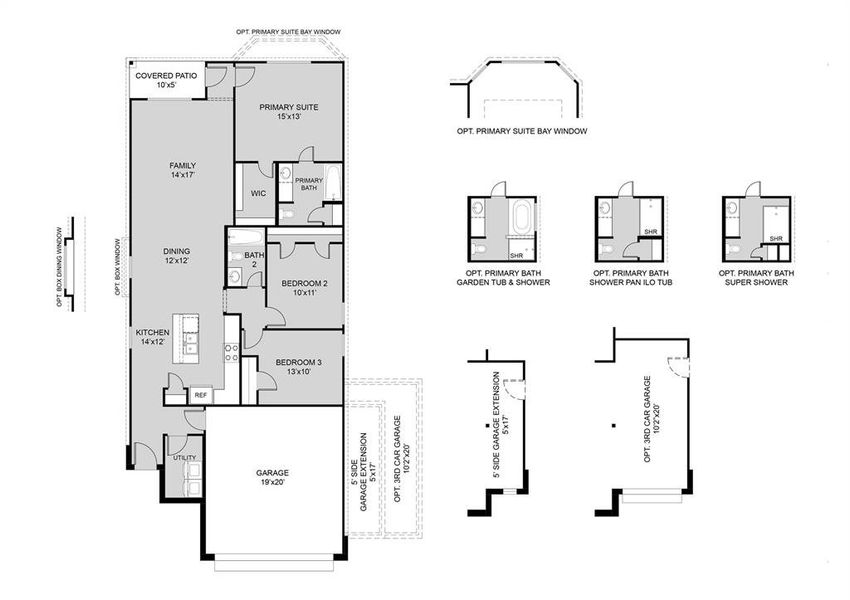 2D floor plan layout of this home in Deer Creek, Fort Worth, TX (Image 4).