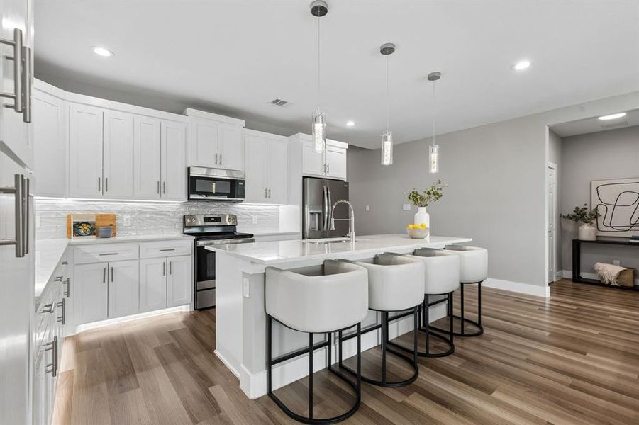 Furnished interior view inside a new home in , Dallas (Image 13).