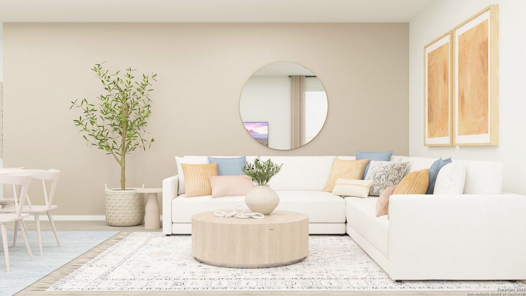 Furnished interior view inside a new home in Kyndwood, New Braunfels (Image 25). Furnished interior view inside a new home in Kyndwood, New Braunfels (Image 25).