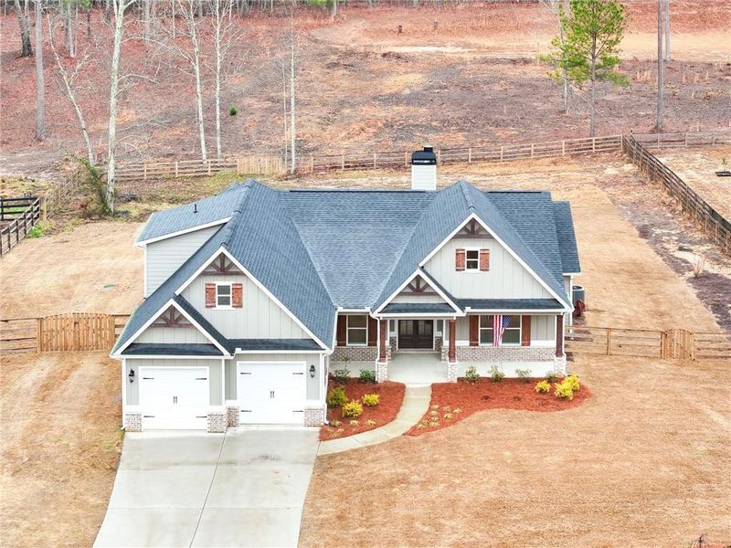 Front exterior of a new home in , Dallas, GA, highlighting curb appeal (Image 28).