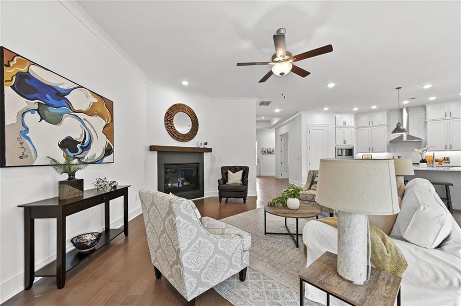 Furnished interior view inside a new home in , Flowery Branch (Image 9).