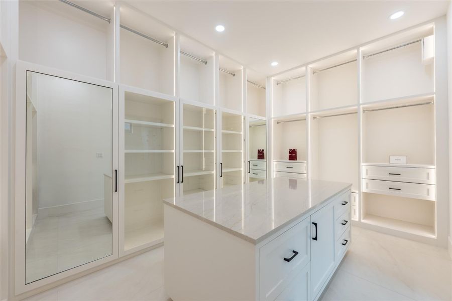 A grand closet space designed for organization and ease