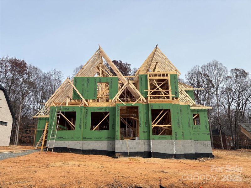 In-progress construction of a new home in , Matthews, NC (Image 4).