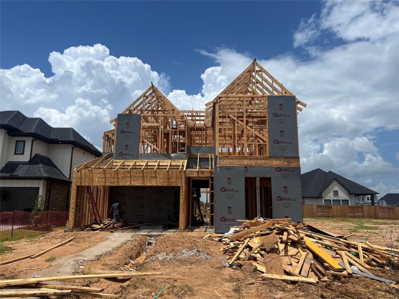 In-progress construction of a new home in , Katy, TX (Image 2). In-progress construction of a new home in , Katy, TX (Image 2).