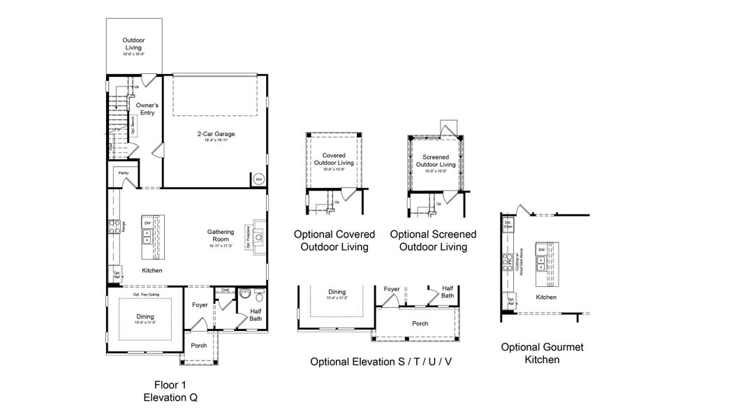 2D floor plan layout of this home in Silverstone, Knightdale, NC (Image 3).