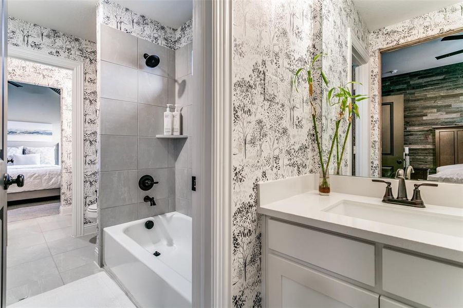 Furnished interior view inside a new home in Grand Braniff Park, Irving (Image 24).