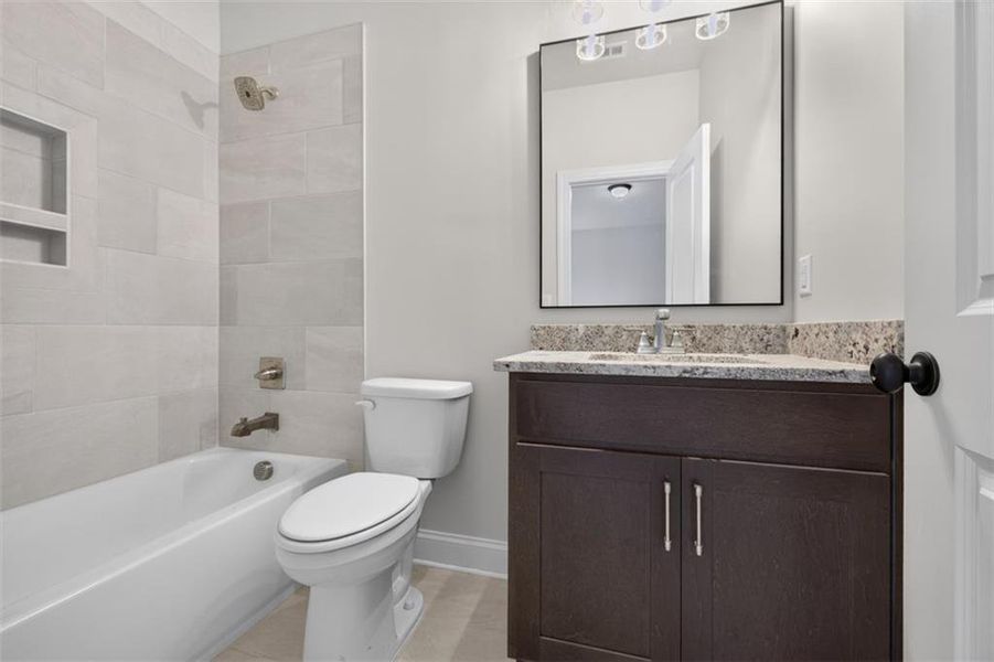 Furnished interior view inside a new home in , Flowery Branch (Image 14). Furnished interior view inside a new home in , Flowery Branch (Image 14).
