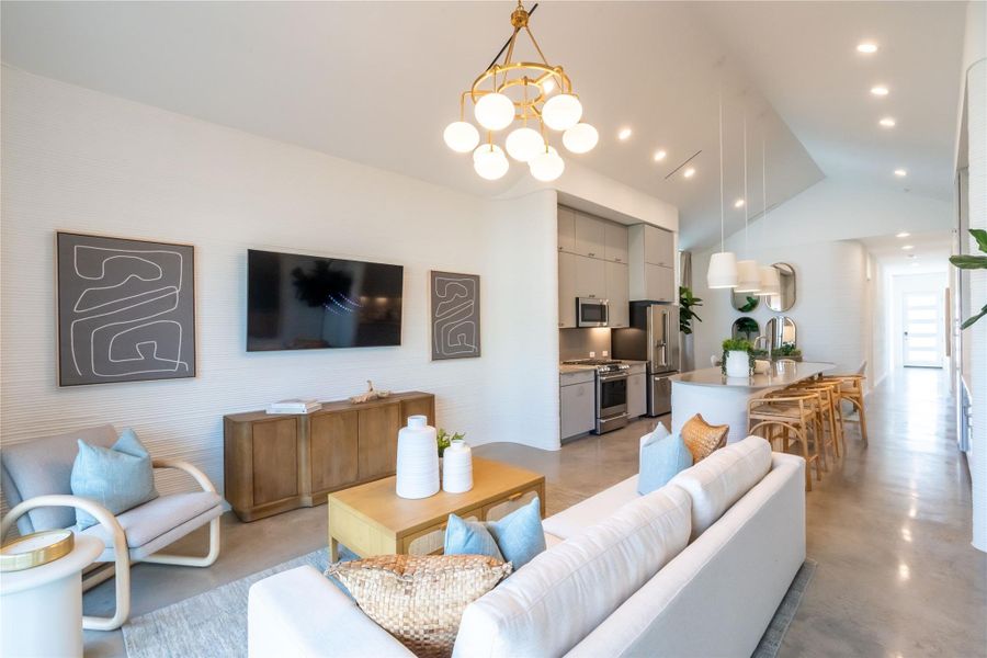 Furnished interior view inside a new home in Wolf Ranch: Genesis Collection, Georgetown (Image 7).