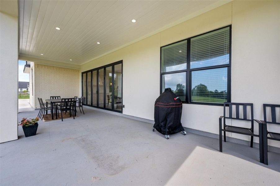Oversized, covered patio