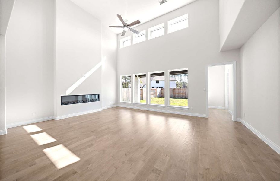Representative unfurnished interior of a home built from the 3300 by Ravenna Homes in Bridgeland 50′, Cypress (Image 31).