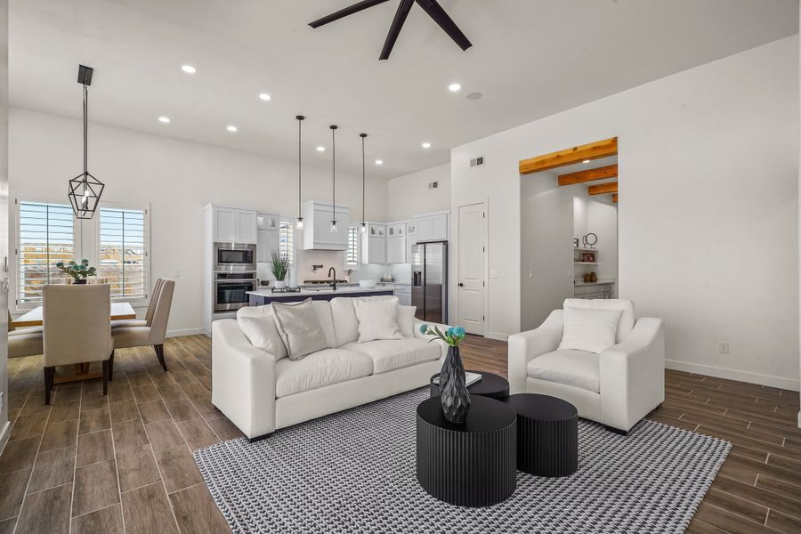 Representative furnished interior of a home built from the Escondido by LEH. Homes in Verdancia, El Paso (Image 42).