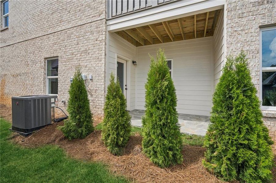Exterior details and patio area of a home in , Roswell (Image 18).