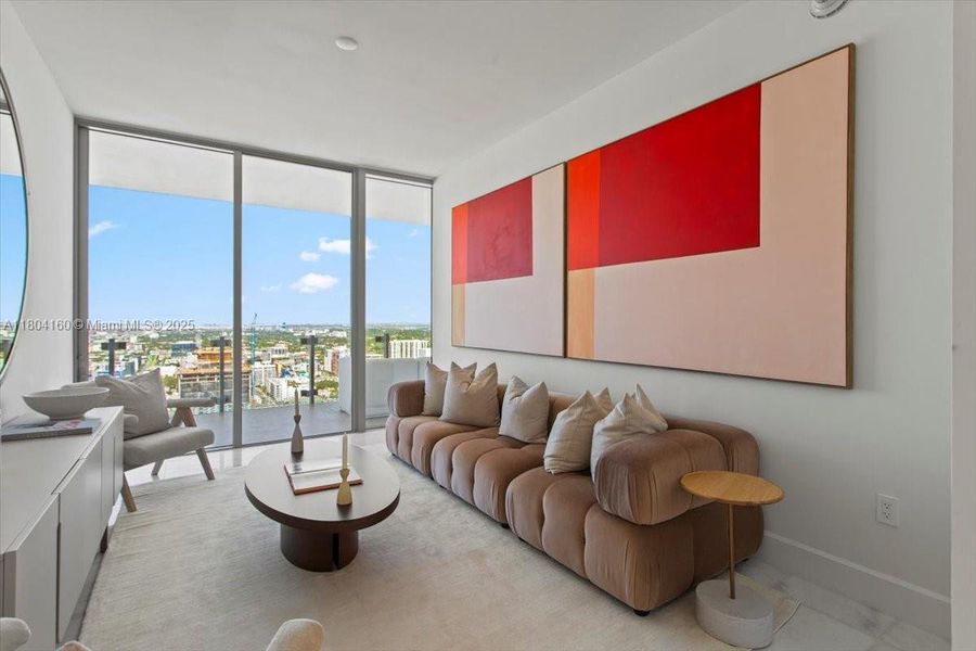 Furnished interior view inside a new home in , Miami (Image 22).