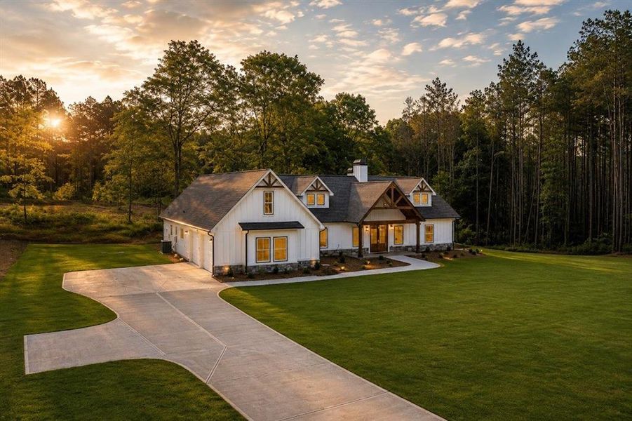 Front exterior of a new home in , Carrollton, GA, highlighting curb appeal (Image 32).