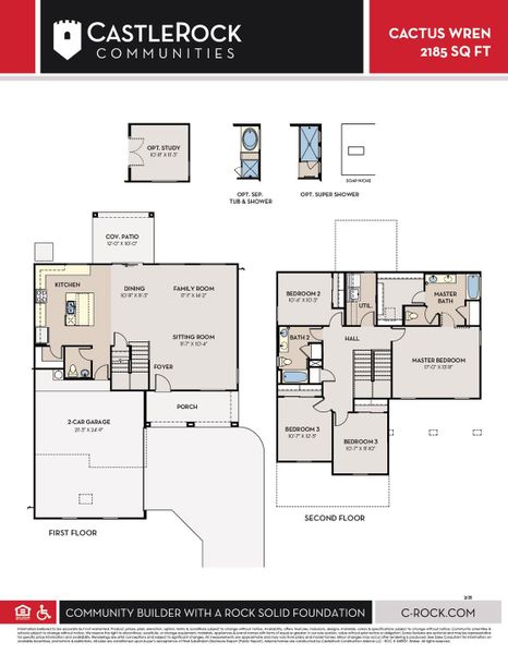 2D floor plan layout of this home in Rancho Santa Rosa, Maricopa, AZ (Image 5).