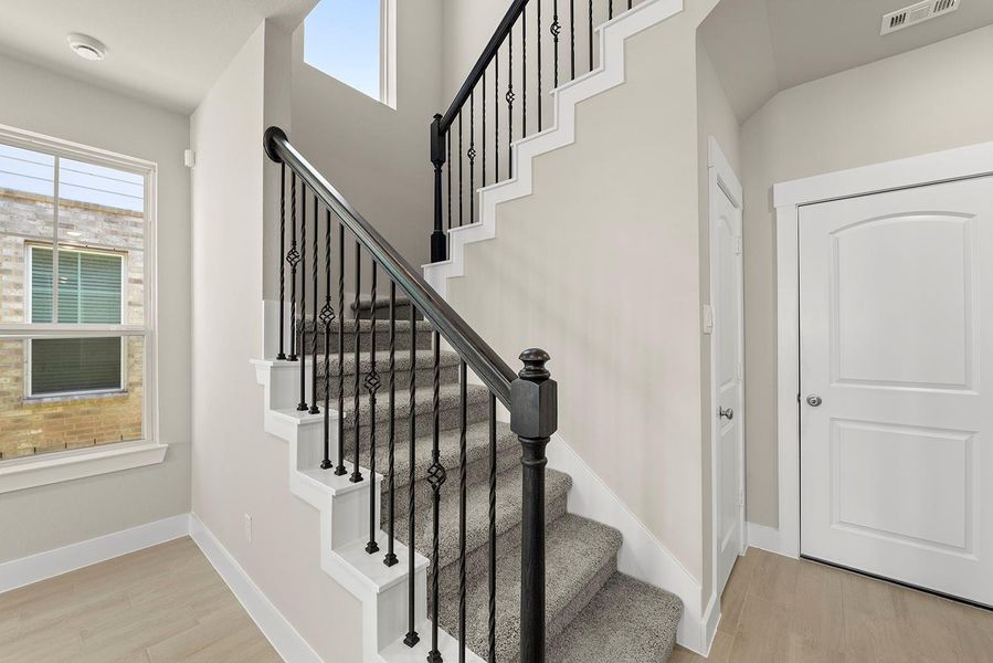 Spacious, unfurnished interior of a new home in Sierra Vista Townhomes, Iowa Colony (Image 14). Spacious, unfurnished interior of a new home in Sierra Vista Townhomes, Iowa Colony (Image 14).