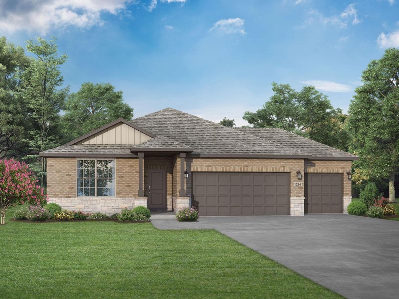 The Daphne F with 3-Car Garage The Daphne F with 3-Car Garage