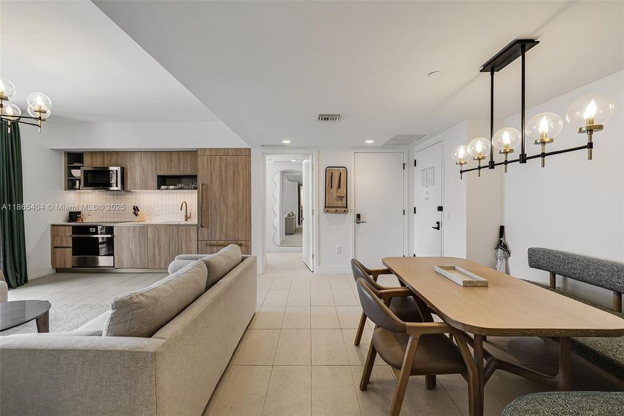 Furnished interior view inside a new home in , Miami (Image 16). Furnished interior view inside a new home in , Miami (Image 16).