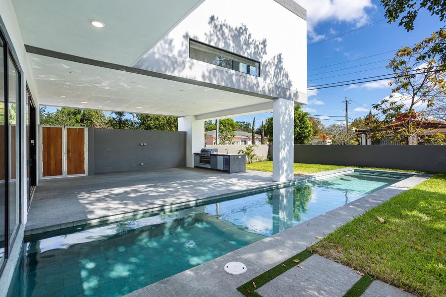 Exterior details and patio area of a home in , Miami (Image 14). Exterior details and patio area of a home in , Miami (Image 14).