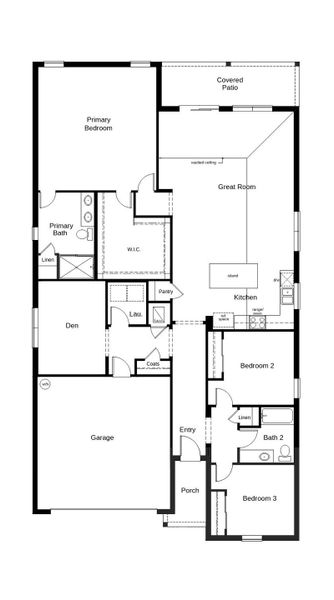2D floor plan layout of this home in Ross Creek, Lakeland, FL (Image 2). 2D floor plan layout of this home in Ross Creek, Lakeland, FL (Image 2).
