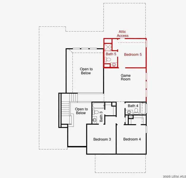 2D floor plan layout of this home in Homestead, Schertz, TX (Image 3).