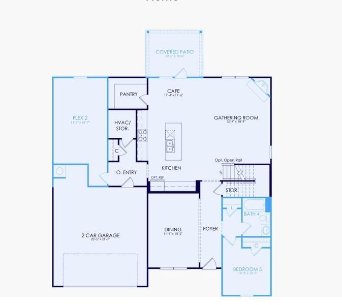 2D floor plan layout of this home in Hamilton Place, Cartersville, GA (Image 3).