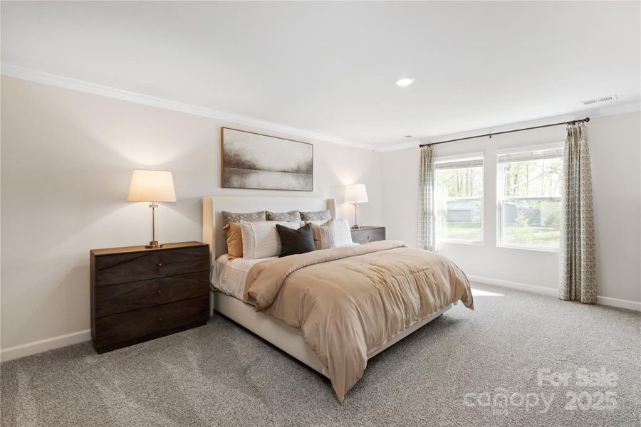 Furnished interior view inside a new home in Sutter's Mill, Mooresville (Image 16). Furnished interior view inside a new home in Sutter's Mill, Mooresville (Image 16).