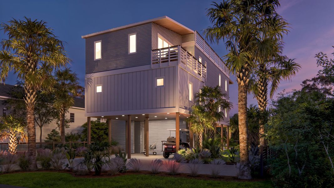 Front exterior of a new home in , Folly Beach, SC, highlighting curb appeal (Image 11).