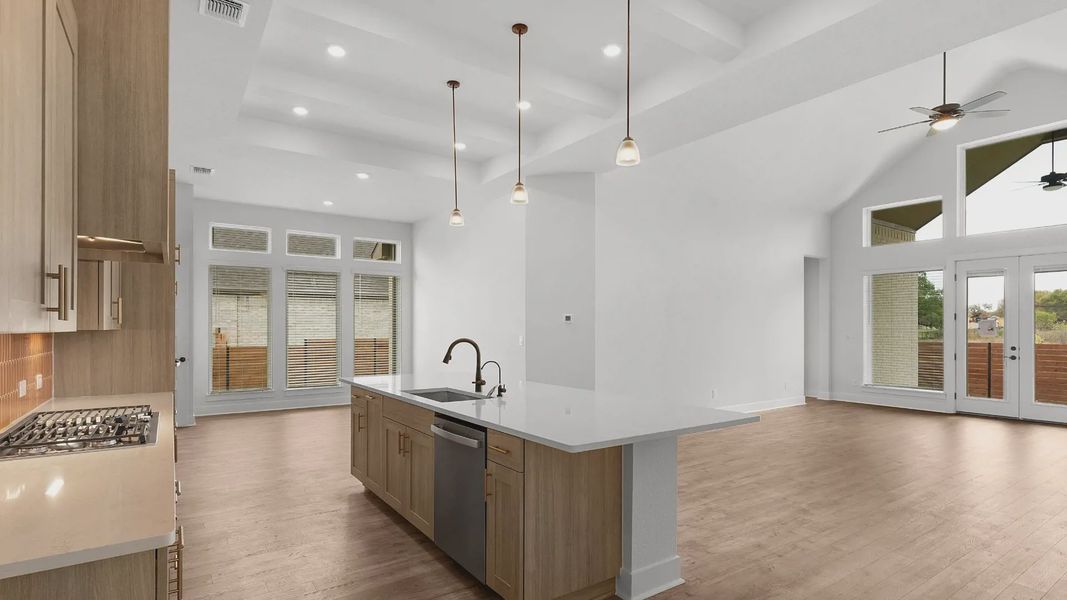 Furnished interior view inside a new home in The Grove at Blackhawk, Pflugerville (Image 3).