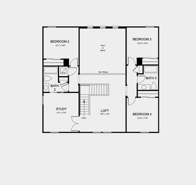 2D floor plan layout for the Bahama by Taylor Morrison in Eave's Bend at Artisan Lakes, Palmetto, FL (Image 7). 2D floor plan layout for the Bahama by Taylor Morrison in Eave's Bend at Artisan Lakes, Palmetto, FL (Image 7).