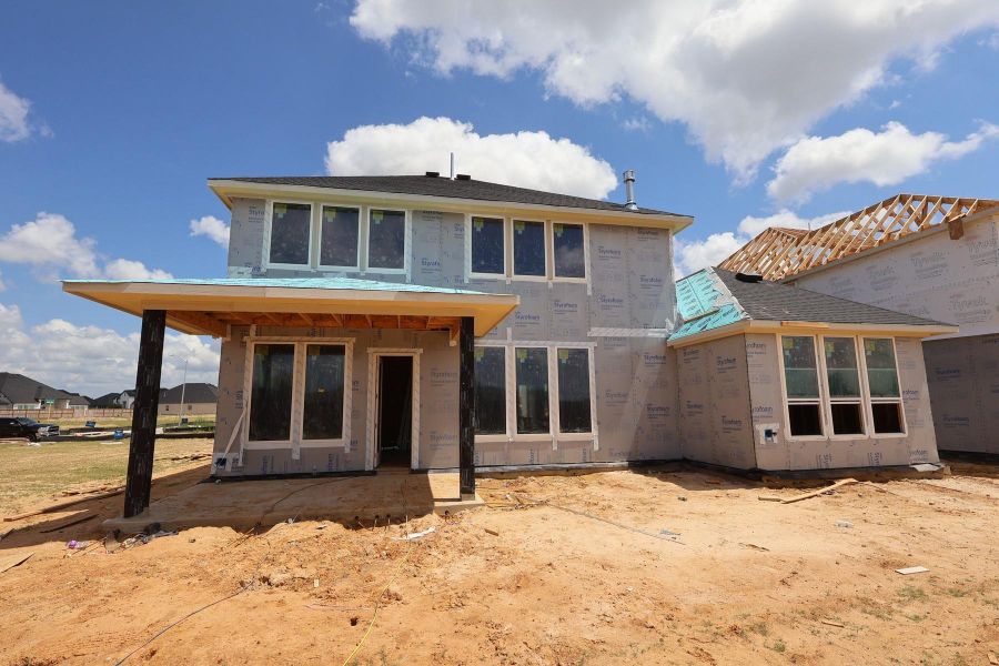 In-progress construction of a new home in Dunham Pointe, Cypress, TX (Image 6).
