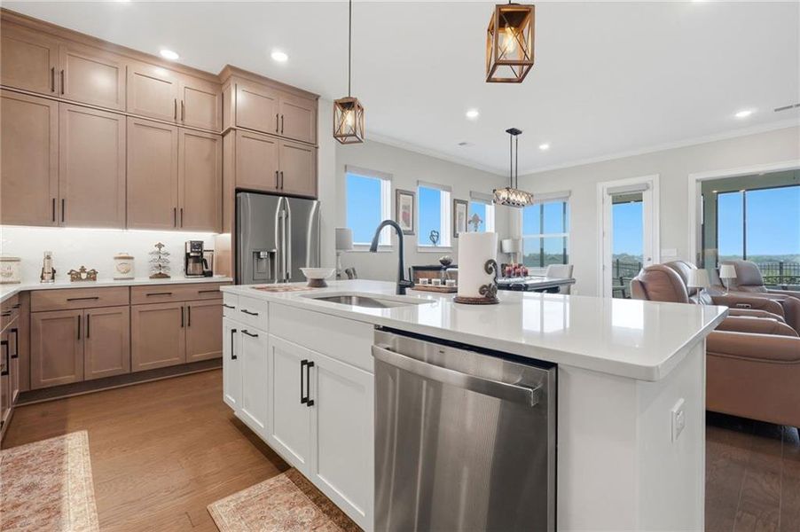 Furnished interior view inside a new home in The Retreat at Sterling on the Lake 48', Flowery Branch (Image 32).