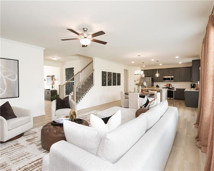 Furnished interior view inside a new home in Highland Park, Stonecrest (Image 13). Furnished interior view inside a new home in Highland Park, Stonecrest (Image 13).
