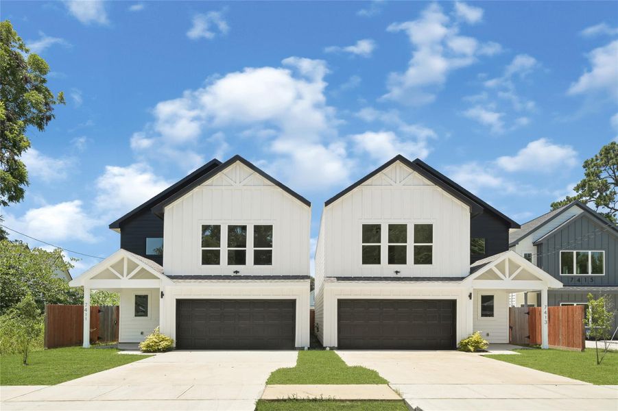 Additional exterior view highlighting the home's modern finishes and landscaping. Additional exterior view highlighting the home's modern finishes and landscaping.