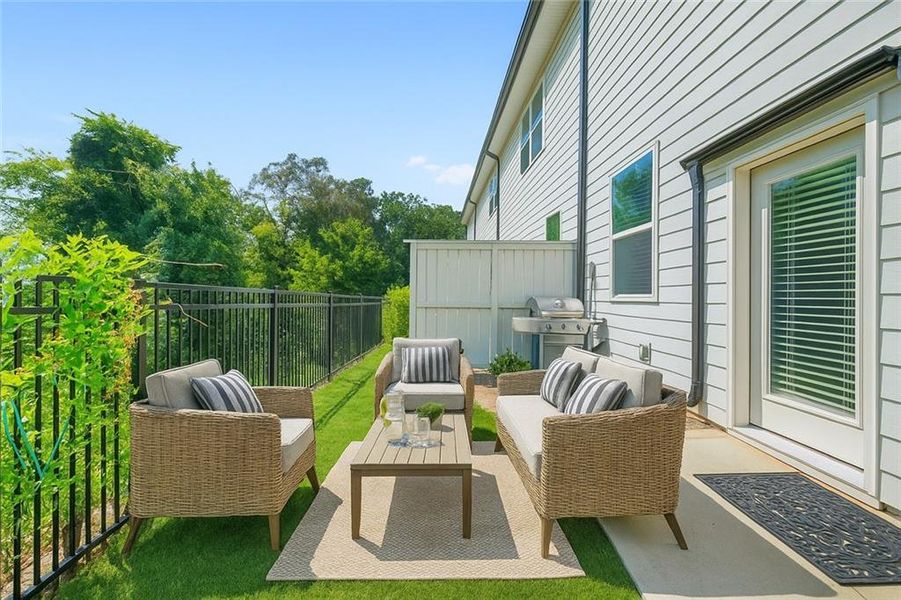 Exterior details and patio area of a home in , Atlanta (Image 3).