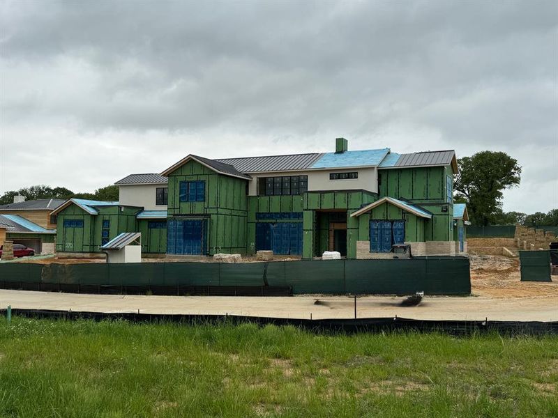 In-progress construction of a new home in , Westlake, TX (Image 13).