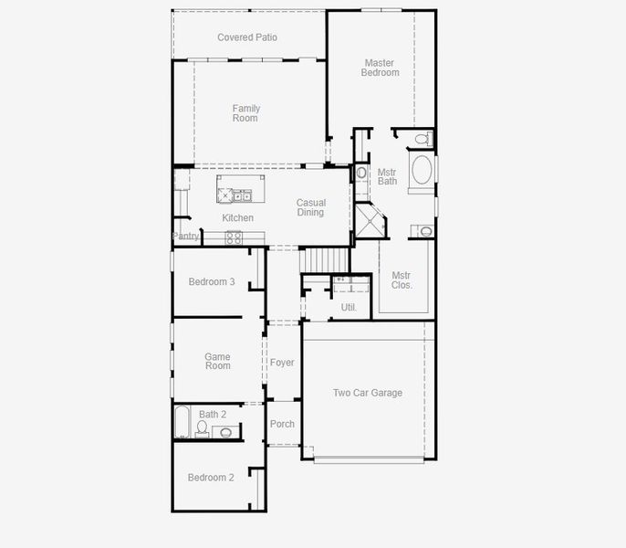 2D floor plan layout of this home in Hillside Village, Celina, TX (Image 5). 2D floor plan layout of this home in Hillside Village, Celina, TX (Image 5).