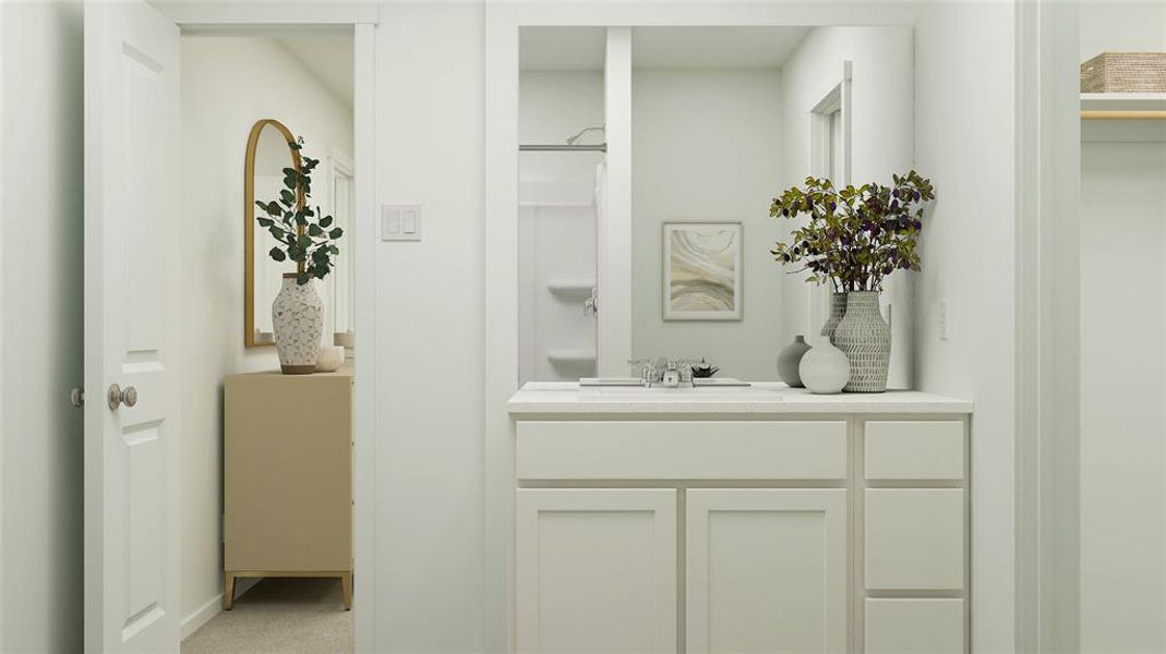 Furnished interior view inside a new home in Creekview: Fossil Ridge Cottage, Pilot Point (Image 3). Furnished interior view inside a new home in Creekview: Fossil Ridge Cottage, Pilot Point (Image 3).
