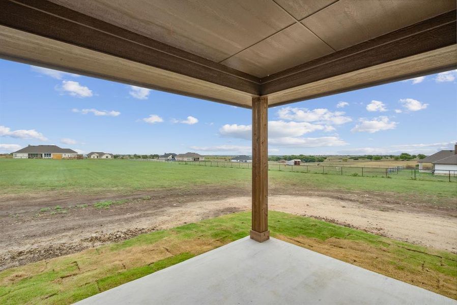 View of patio / terrace featuring a rural view