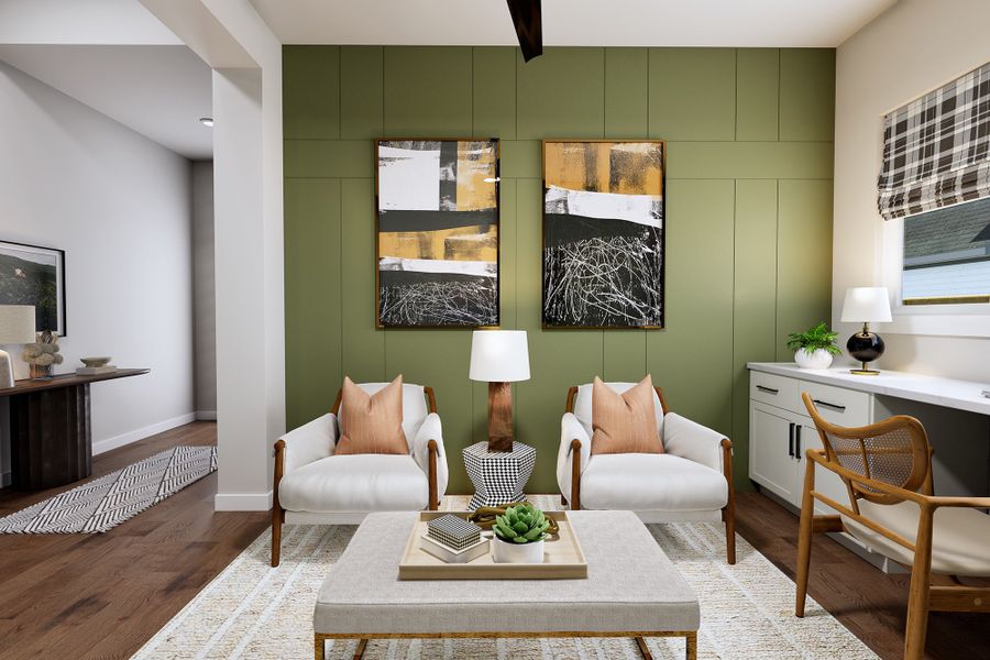 Representative furnished interior of a home built from the The Lade by David Weekley Homes in Two Step Farm - Enclave Collection, Montgomery (Image 6).