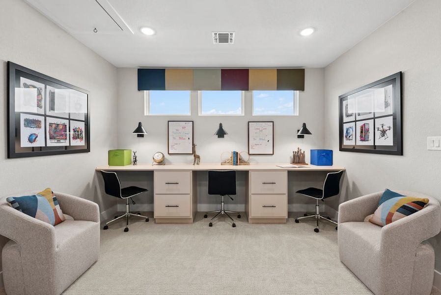 Representative furnished interior of a home built from the Oltorf by Scott Felder Homes in University Heights, Round Rock (Image 41). Representative furnished interior of a home built from the Oltorf by Scott Felder Homes in University Heights, Round Rock (Image 41).