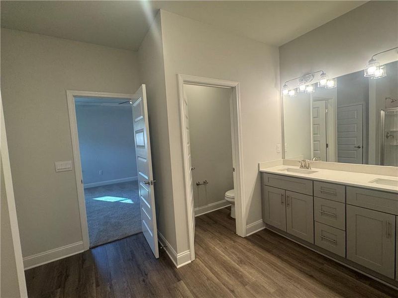 Furnished interior view inside a new home in The Fields of Walnut Creek, Pendergrass (Image 7).
