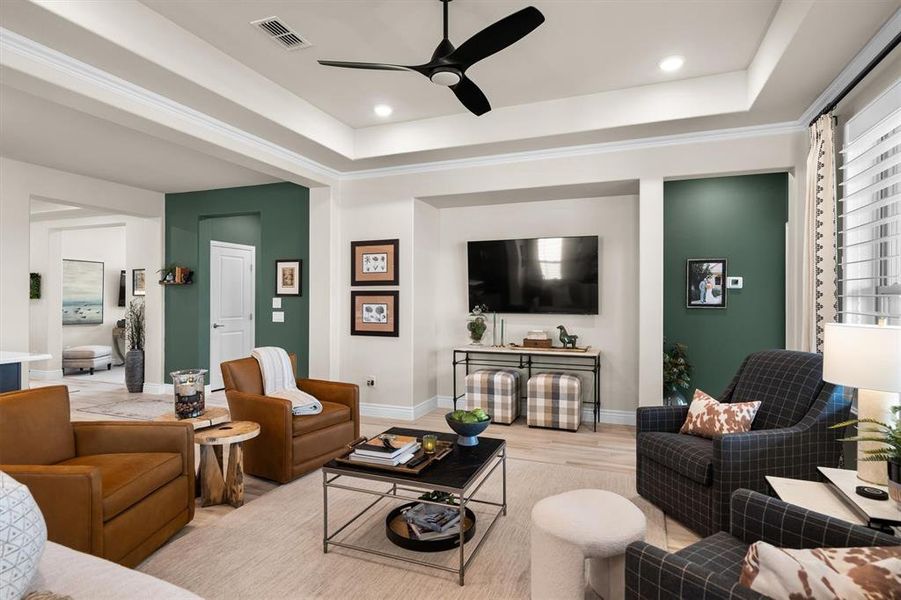 Furnished interior view inside a new home in Robson Ranch Texas, Denton (Image 17).