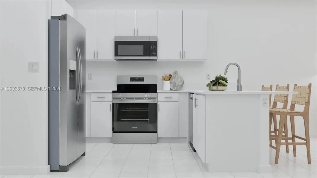 Furnished interior view inside a new home in RosaBella, Miami (Image 14).