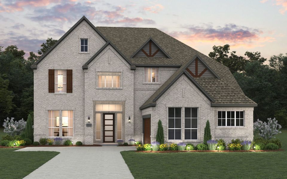 Front exterior of a new home in The Grove Frisco, Frisco, TX, highlighting curb appeal (Image 7).