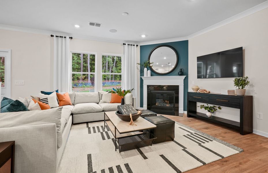 Furnished interior view inside a new home in Stewarts Landing, Charlotte (Image 10).